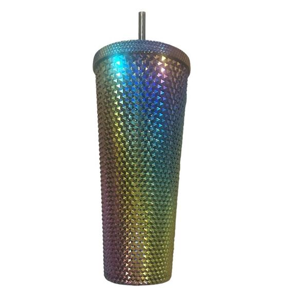 Starbucks Limited Edition Halloween 23’ Oil Slick Rainbow Studded Tumbler 24oz - Picture 5 of 9